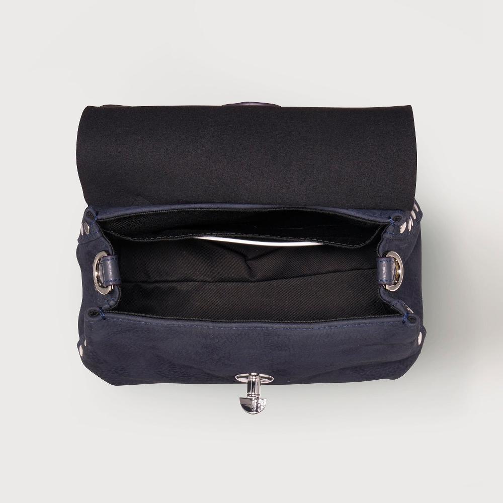 Zanellato BORSA POSTINA® BABY IN PELLE NABUK BLUE NOTTE | Zanellato