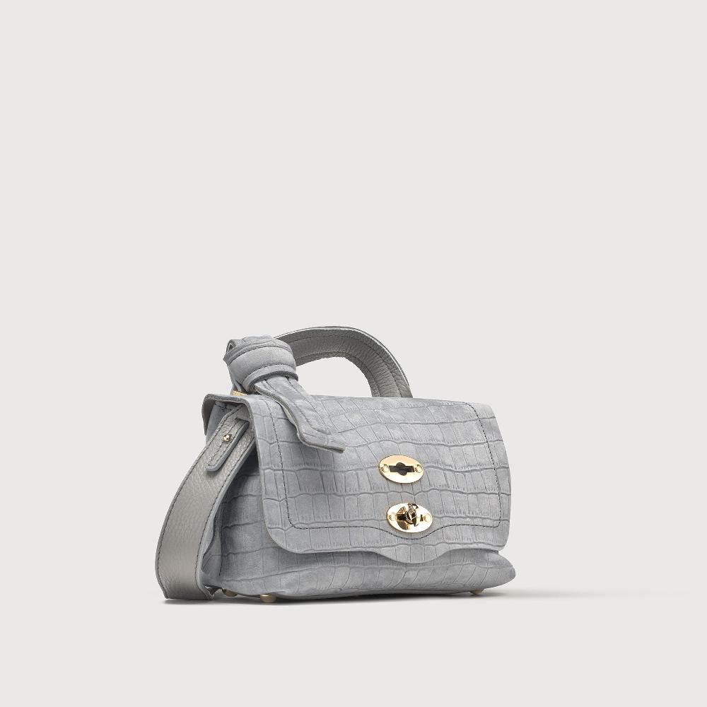 Zanellato BORSA POSTINA® BABY IN PELLE NABUK GREY PIOGGIA | Zanellato