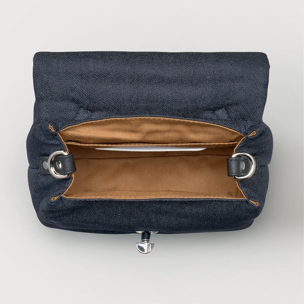 Zanellato BORSA POSTINA® BABY IN TESSUTO DENIM PADDED BLUE NIMES | Zanellato