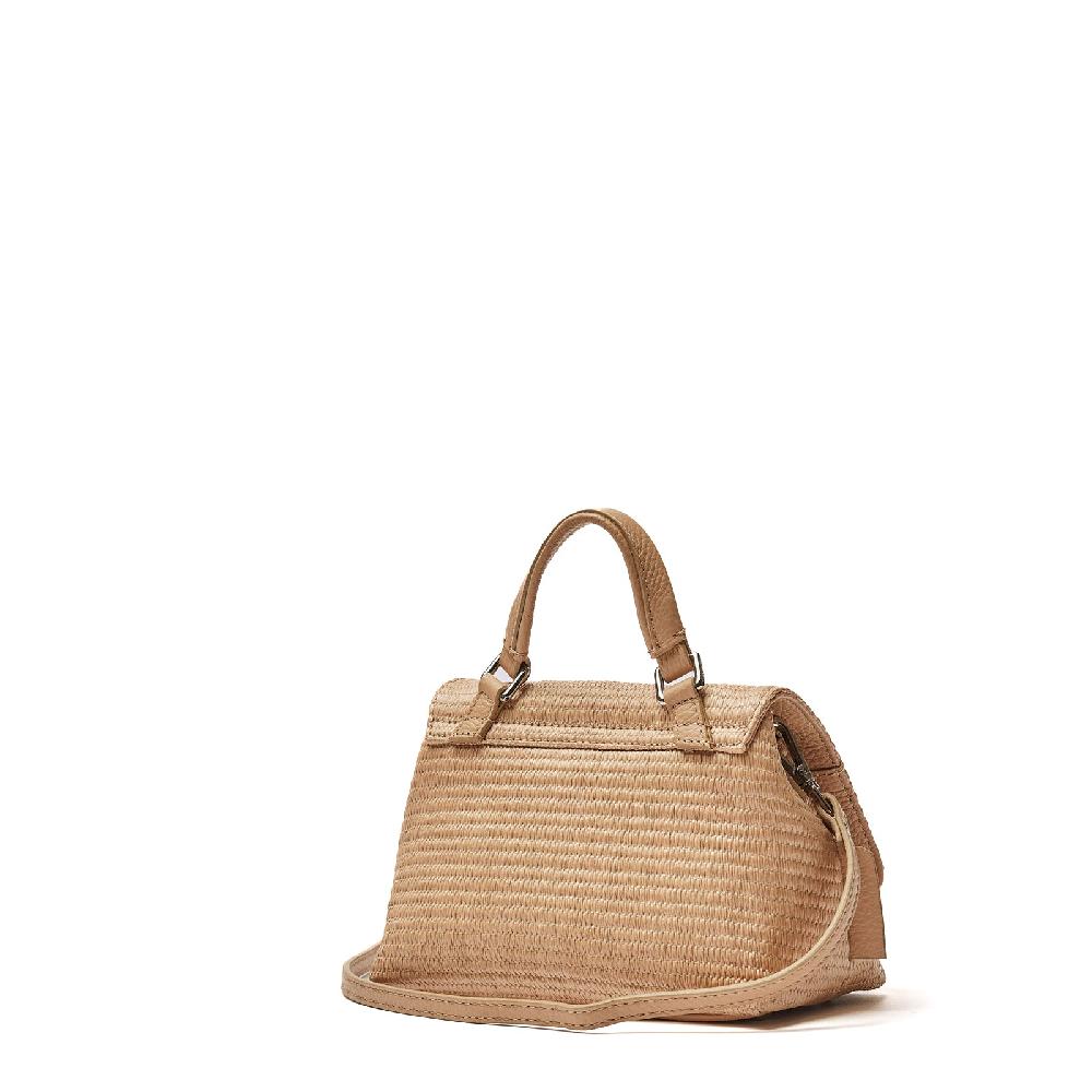 Zanellato BORSA POSTINA® BABY IN TESSUTO PAGLIA BEIGE AGAR AGAR | Zanellato