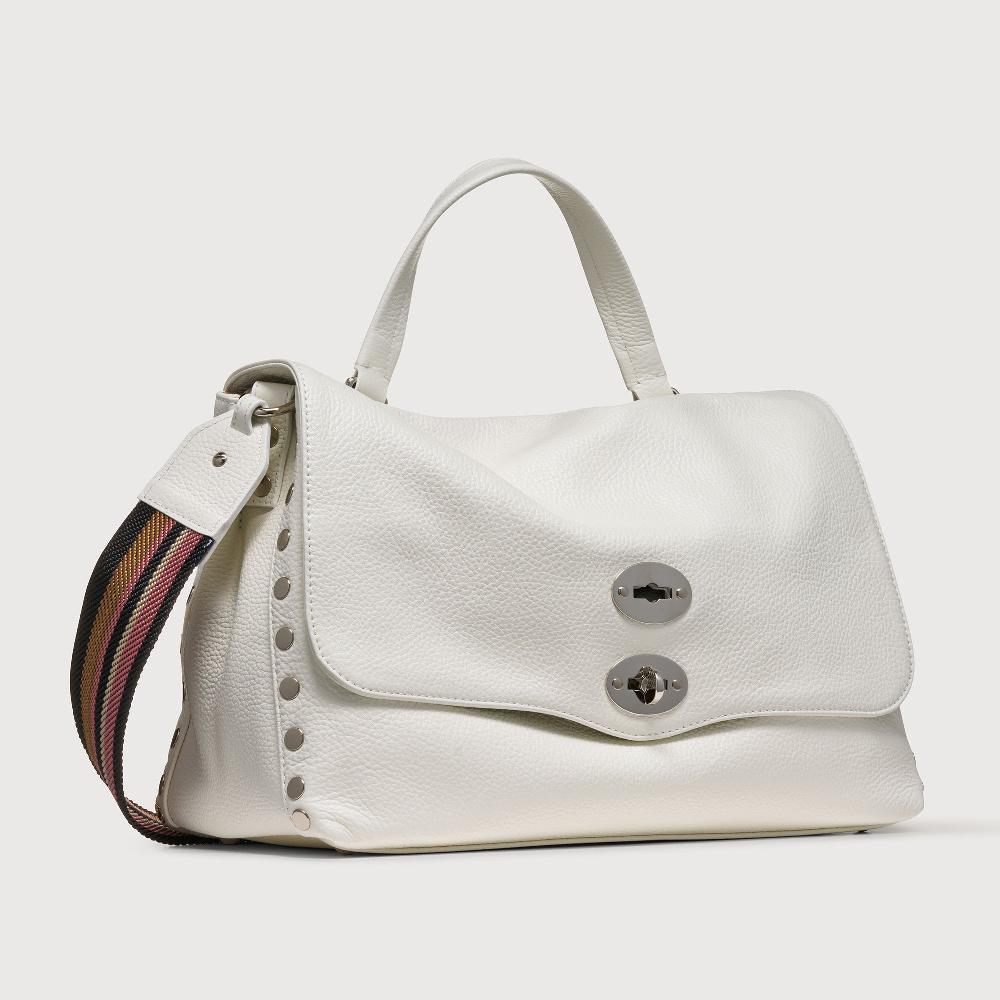 Zanellato BORSA POSTINA® MEDIUM IN PELLE MARTELLATA BIANCO LATTE | Zanellato