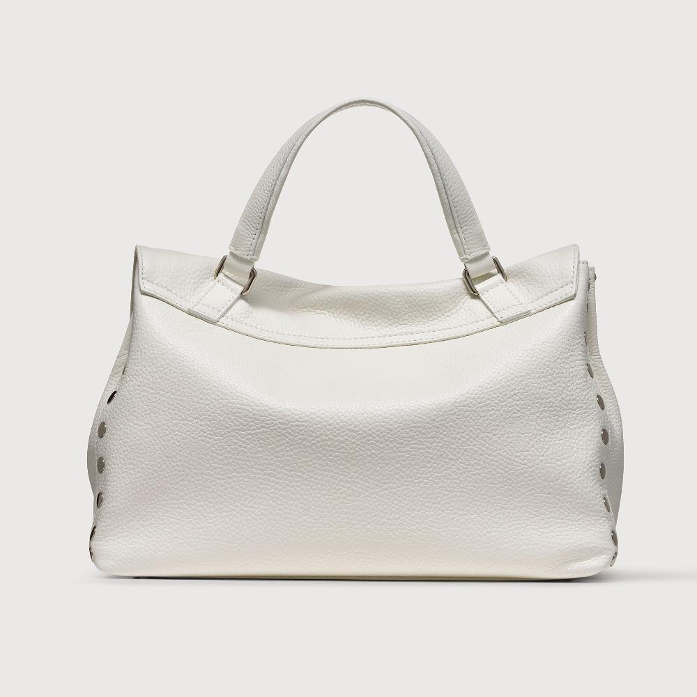 Zanellato BORSA POSTINA® MEDIUM IN PELLE MARTELLATA BIANCO LATTE | Zanellato