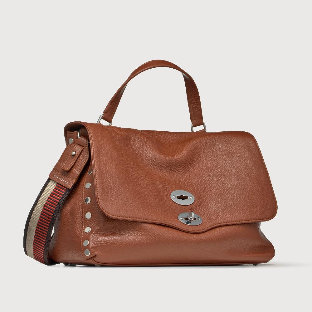 Zanellato BORSA POSTINA® MEDIUM IN PELLE MARTELLATA BROWN CANALETTO | Zanellato
