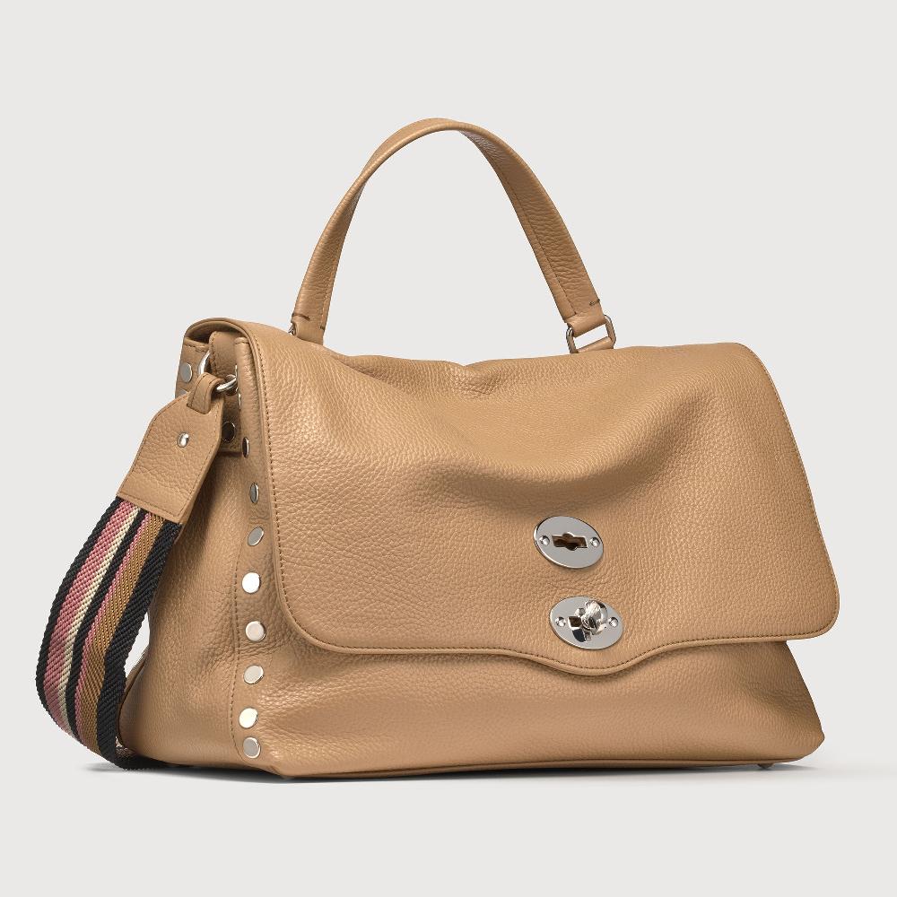 Zanellato BORSA POSTINA® MEDIUM IN PELLE MARTELLATA BROWN CAPPUCCINO | Zanellato