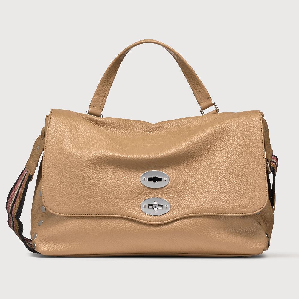 Zanellato BORSA POSTINA® MEDIUM IN PELLE MARTELLATA BROWN CAPPUCCINO | Zanellato