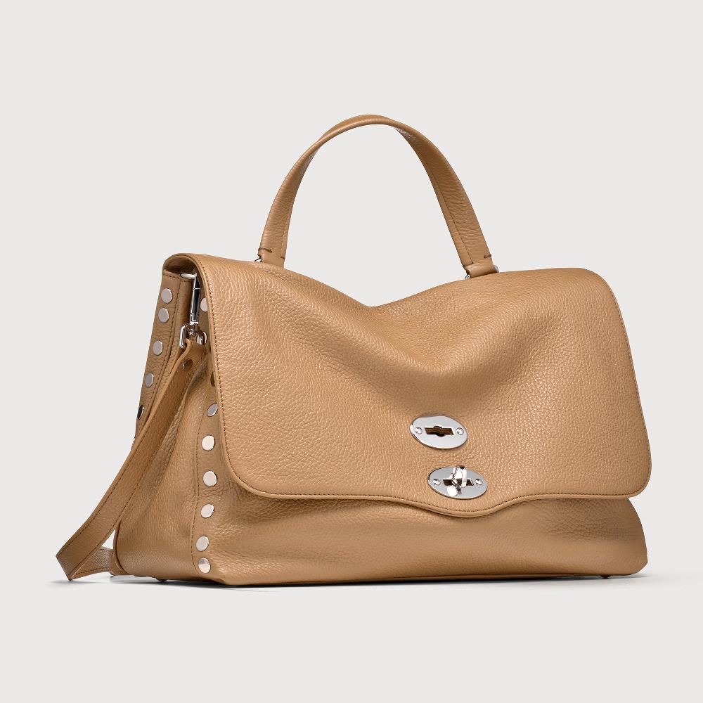 Zanellato BORSA POSTINA® MEDIUM IN PELLE MARTELLATA BROWN CAPPUCCINO | Zanellato