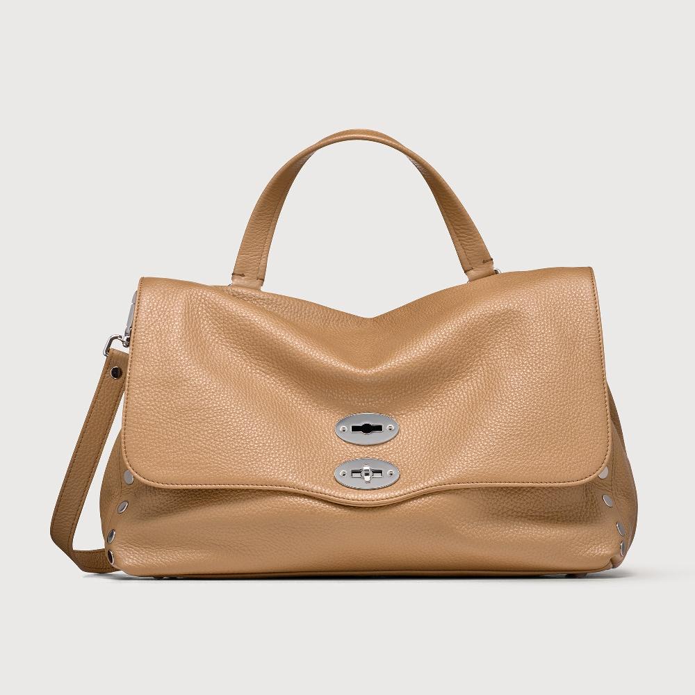 Zanellato BORSA POSTINA® MEDIUM IN PELLE MARTELLATA BROWN CAPPUCCINO | Zanellato