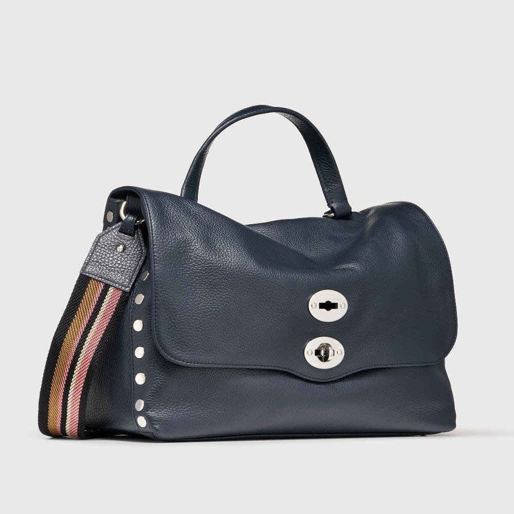 Zanellato BORSA POSTINA® MEDIUM IN PELLE MARTELLATA DARK NAVY | Zanellato