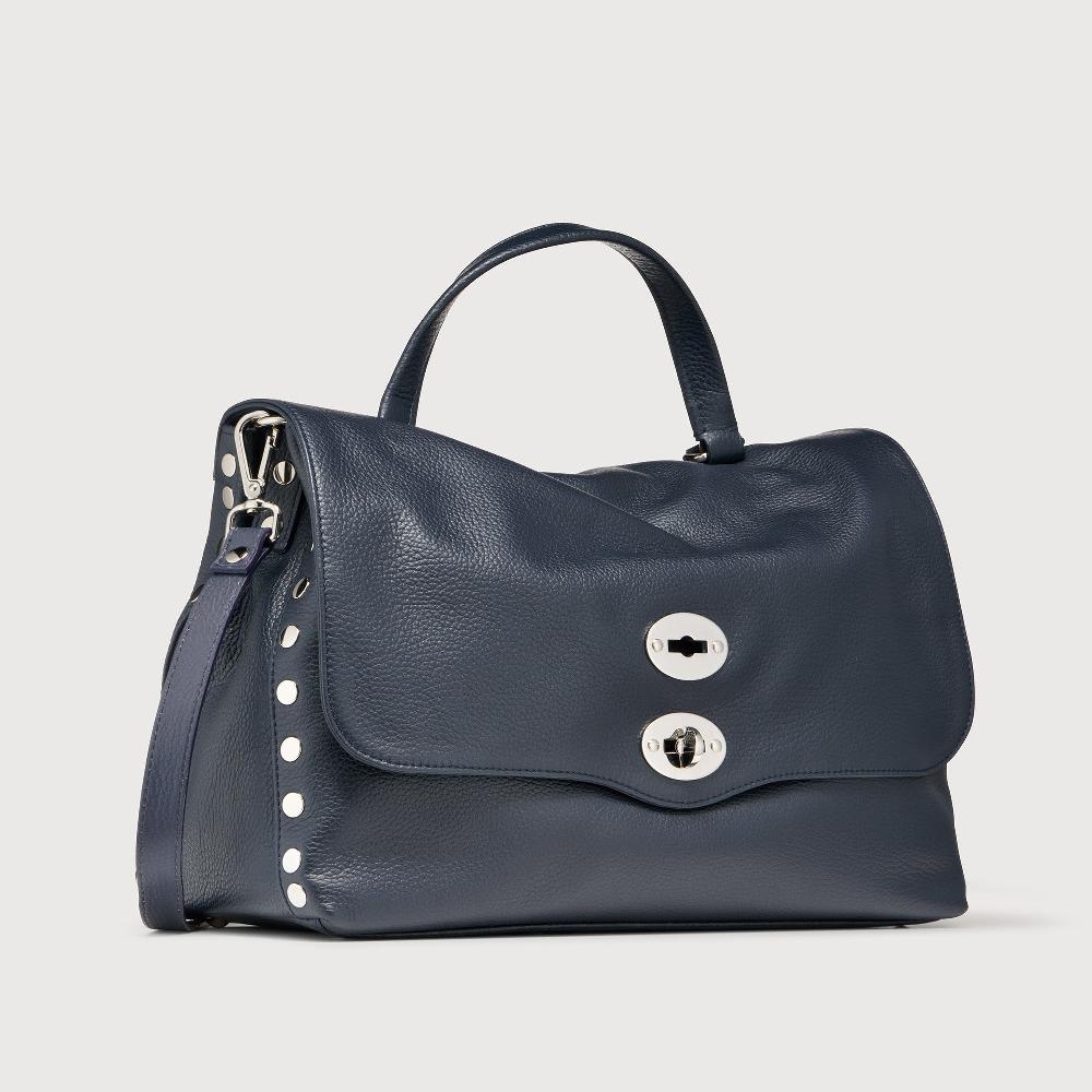 Zanellato BORSA POSTINA® MEDIUM IN PELLE MARTELLATA DARK NAVY | Zanellato