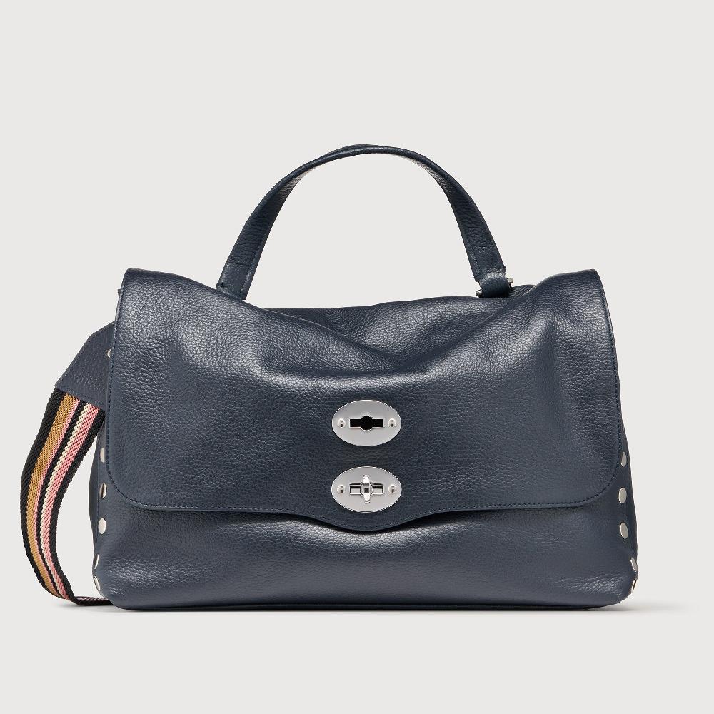 Zanellato BORSA POSTINA® MEDIUM IN PELLE MARTELLATA DARK NAVY | Zanellato