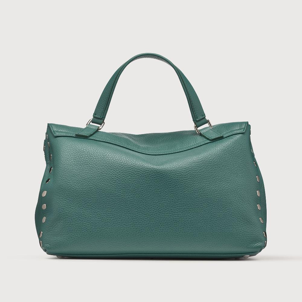 Zanellato BORSA POSTINA® MEDIUM IN PELLE MARTELLATA GREEN ACCA | Zanellato