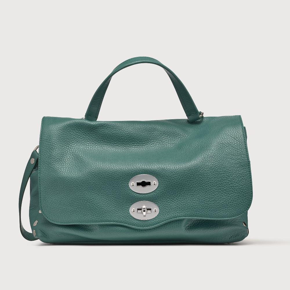 Zanellato BORSA POSTINA® MEDIUM IN PELLE MARTELLATA GREEN ACCA | Zanellato