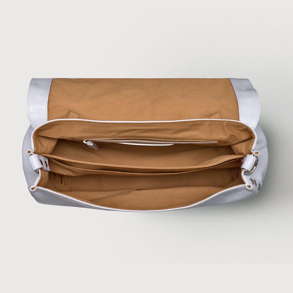 Zanellato BORSA POSTINA® MEDIUM IN PELLE MARTELLATA GREY CLOUD | Zanellato