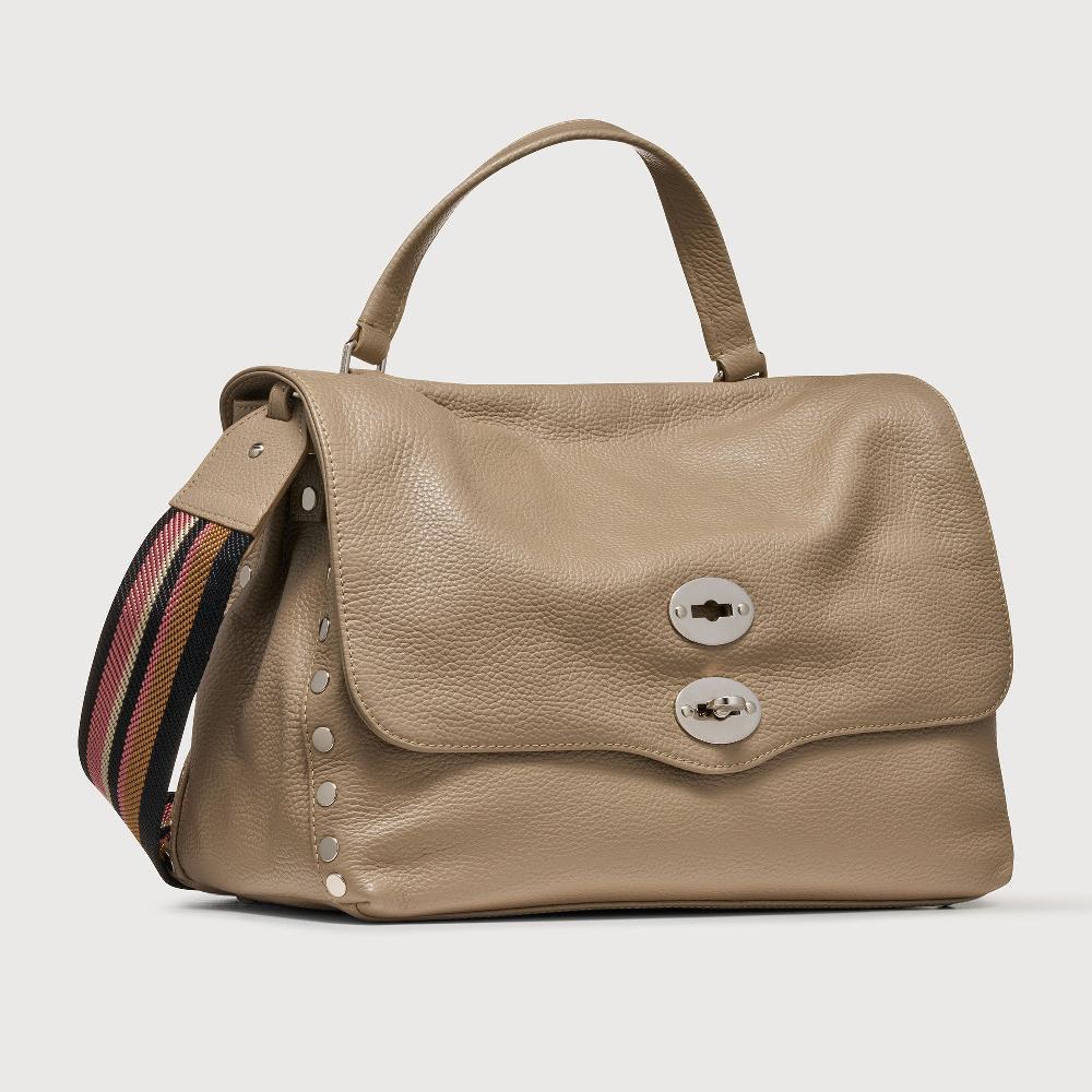 Zanellato BORSA POSTINA® MEDIUM IN PELLE MARTELLATA GREY CRETA | Zanellato