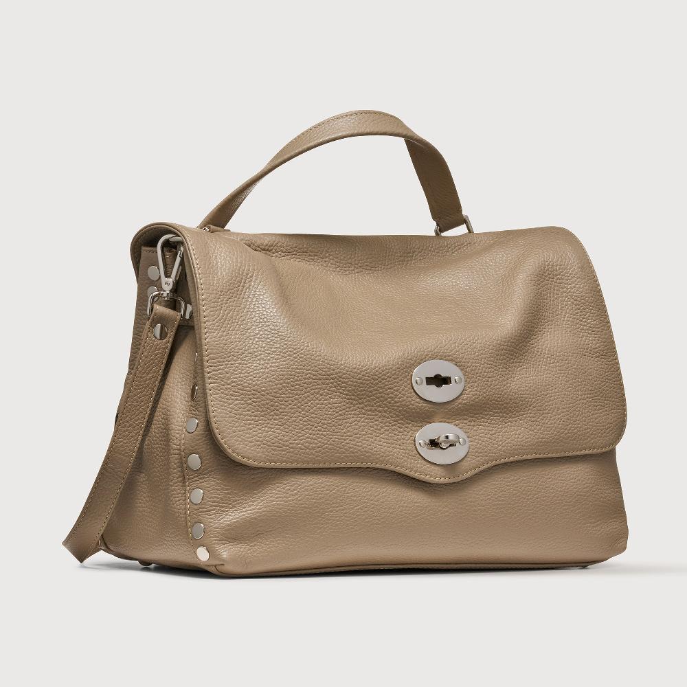 Zanellato BORSA POSTINA® MEDIUM IN PELLE MARTELLATA GREY CRETA | Zanellato