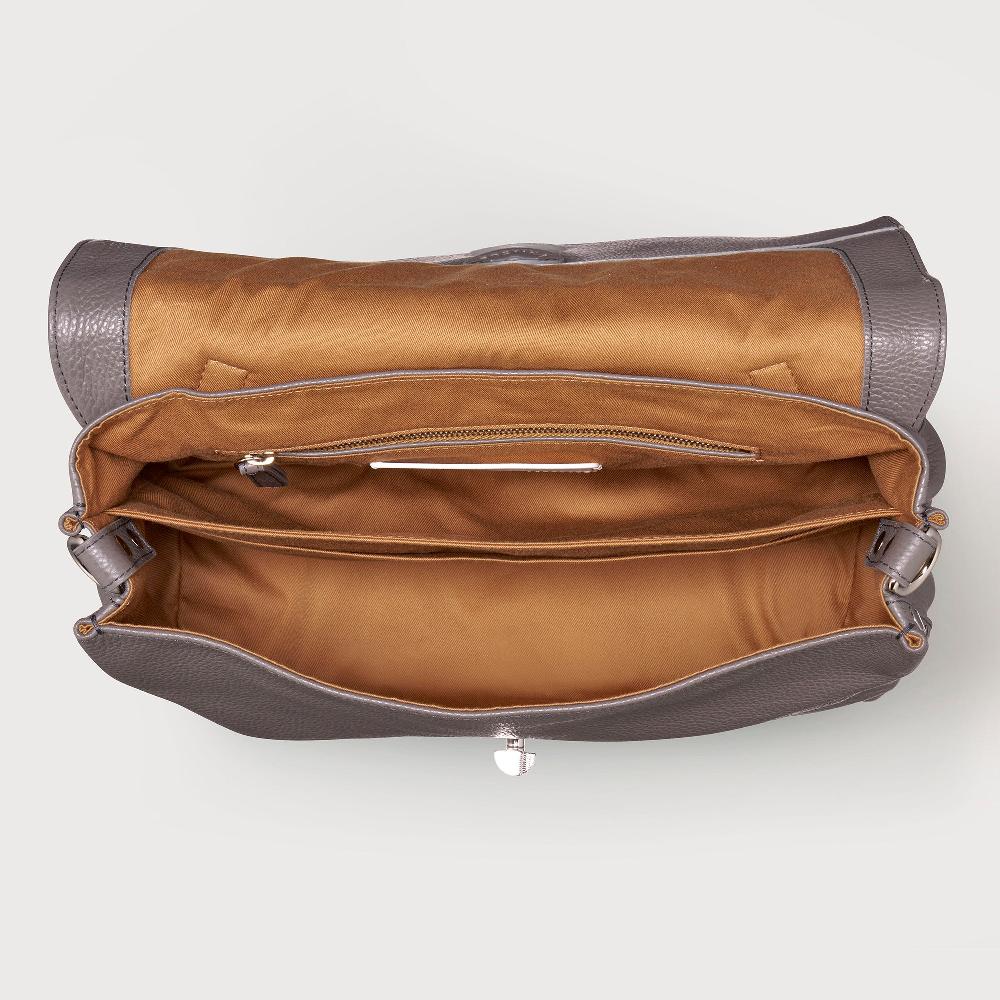 Zanellato BORSA POSTINA® MEDIUM IN PELLE MARTELLATA MONTEBIANCO | Zanellato