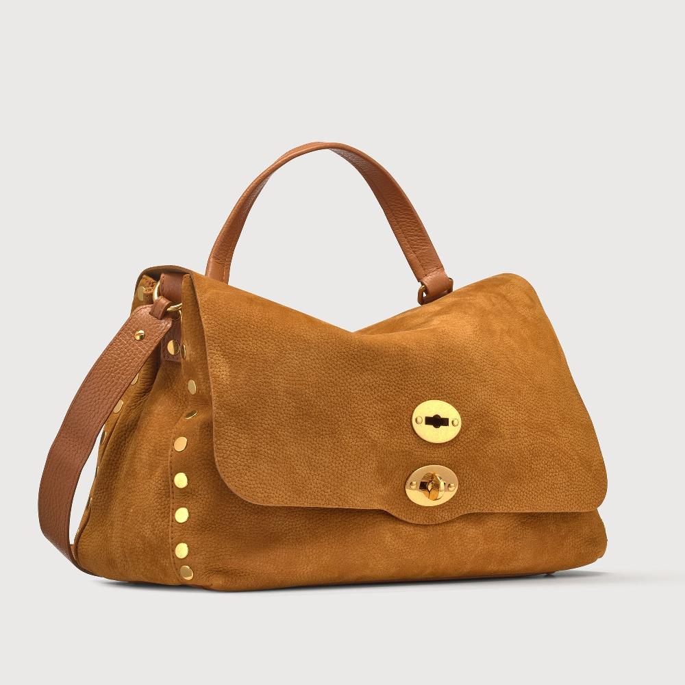 Zanellato BORSA POSTINA® MEDIUM IN PELLE NABUK BROWN BRANDY | Zanellato