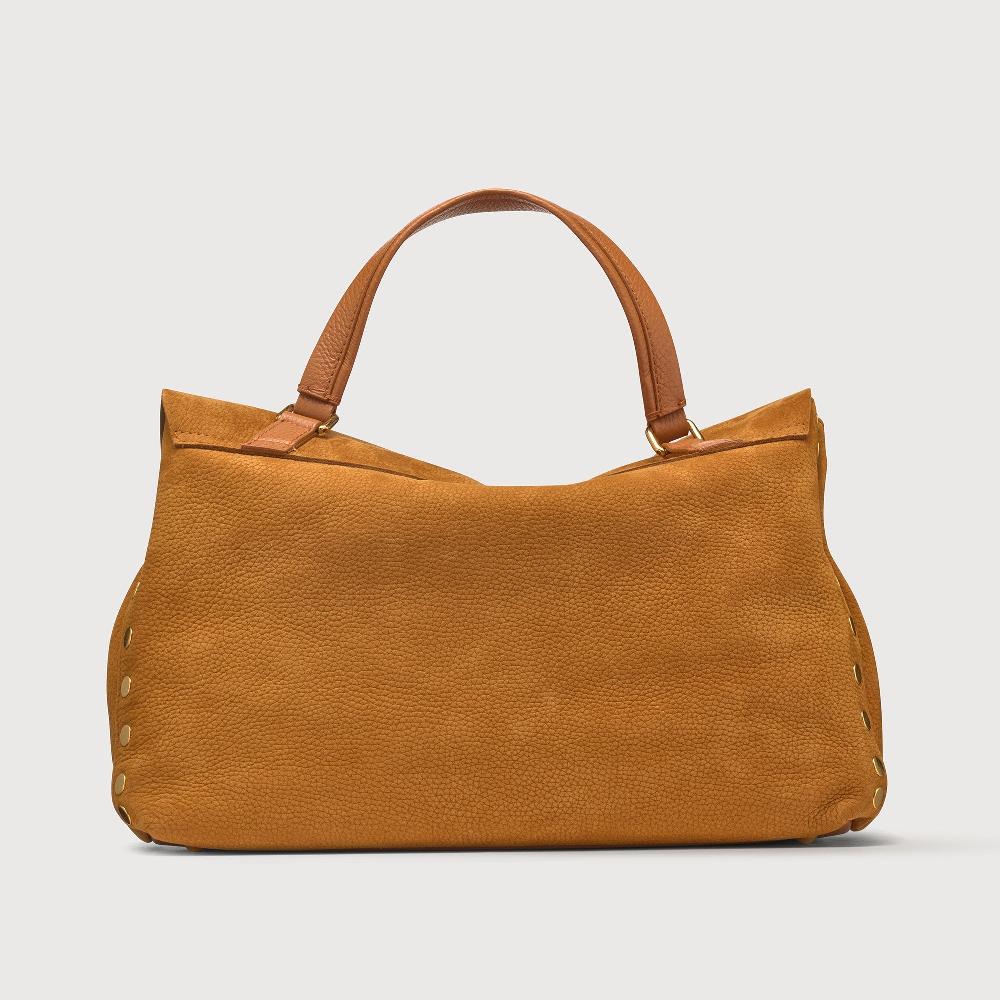 Zanellato BORSA POSTINA® MEDIUM IN PELLE NABUK BROWN BRANDY | Zanellato