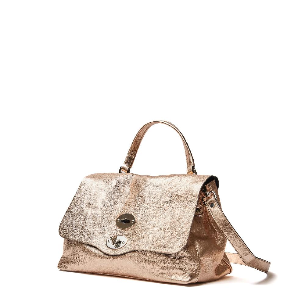 Zanellato BORSA POSTINA® SMALL IN PELLE LAMINATA GOLD CRISTALLO | Zanellato