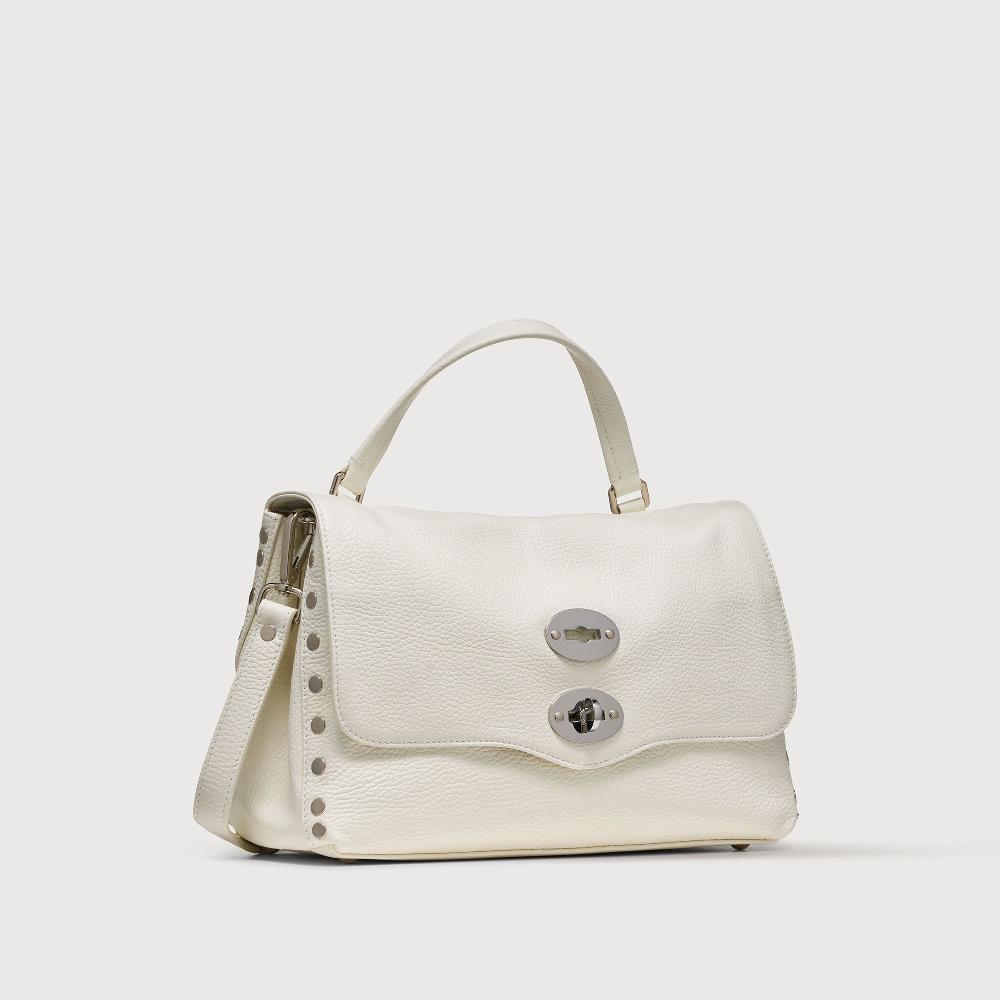 Zanellato BORSA POSTINA® SMALL IN PELLE MARTELLATA BIANCO LATTE | Zanellato