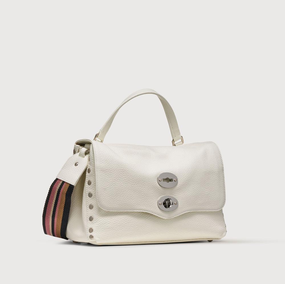 Zanellato BORSA POSTINA® SMALL IN PELLE MARTELLATA BIANCO LATTE | Zanellato