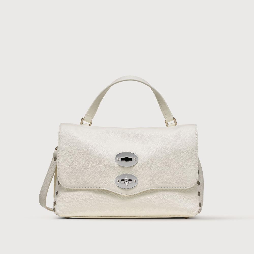 Zanellato BORSA POSTINA® SMALL IN PELLE MARTELLATA BIANCO LATTE | Zanellato