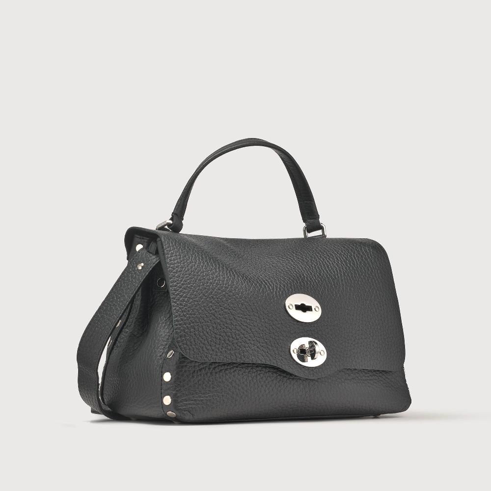 Zanellato BORSA POSTINA® SMALL IN PELLE MARTELLATA BLACK NERO | Zanellato