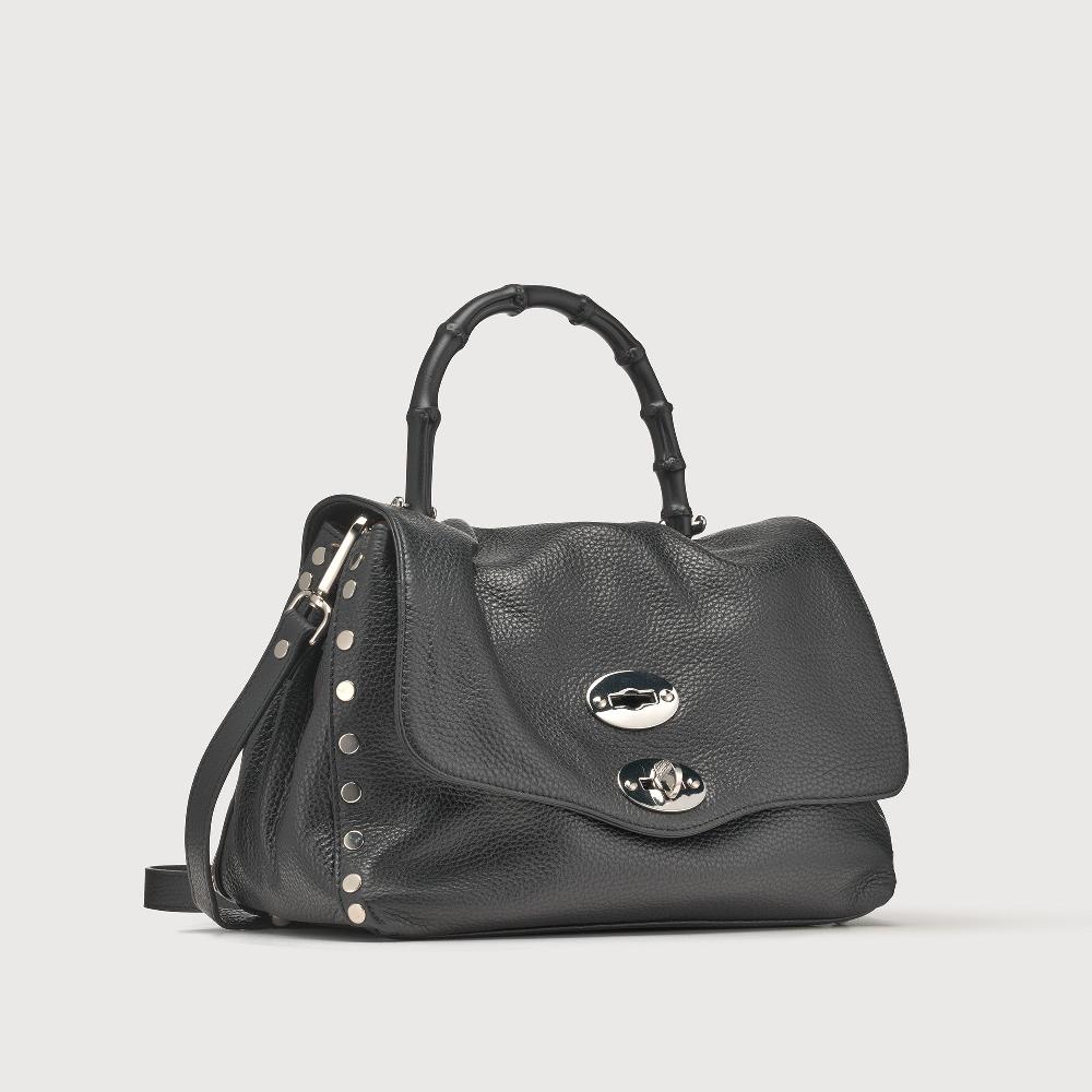 Zanellato BORSA POSTINA® SMALL IN PELLE MARTELLATA BLACK NERO | Zanellato