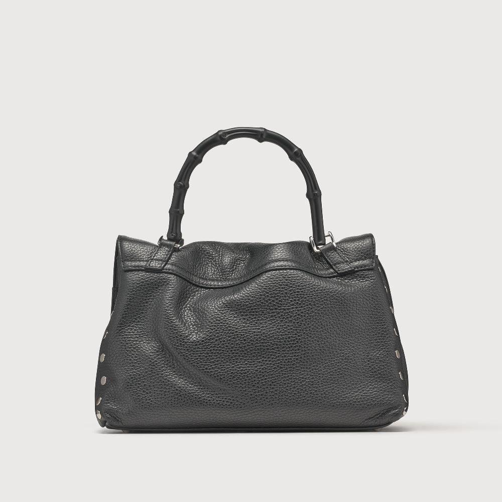 Zanellato BORSA POSTINA® SMALL IN PELLE MARTELLATA BLACK NERO | Zanellato
