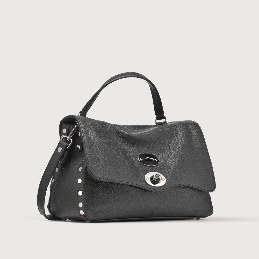Zanellato BORSA POSTINA® SMALL IN PELLE MARTELLATA BLACK NERO | Zanellato