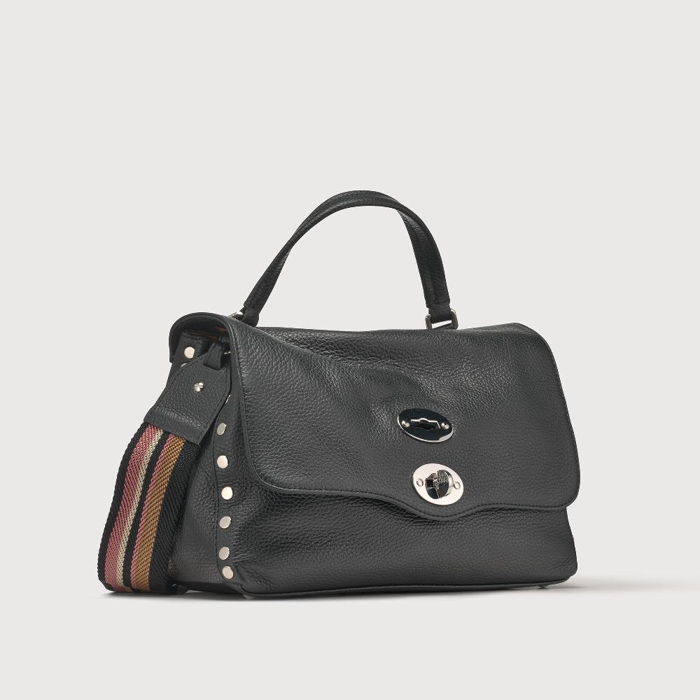 Zanellato BORSA POSTINA® SMALL IN PELLE MARTELLATA BLACK NERO | Zanellato