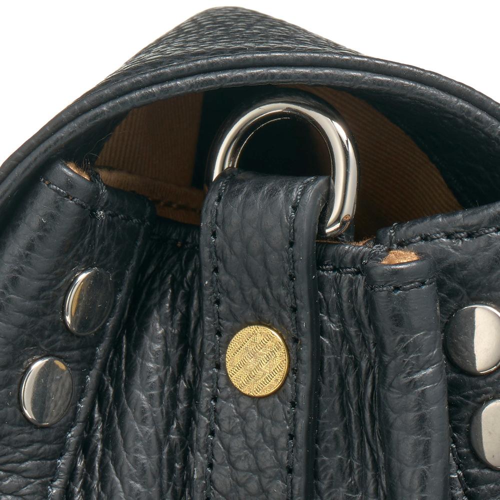 Zanellato BORSA POSTINA® SMALL IN PELLE MARTELLATA BLACK NERO | Zanellato