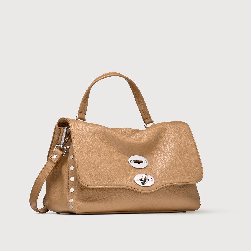 Zanellato BORSA POSTINA® SMALL IN PELLE MARTELLATA BROWN CAPPUCCINO | Zanellato