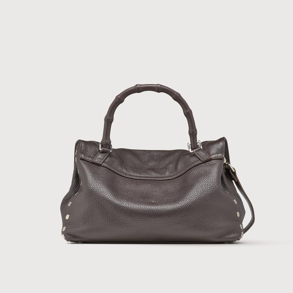 Zanellato BORSA POSTINA® SMALL IN PELLE MARTELLATA BROWN MOCACCINO | Zanellato