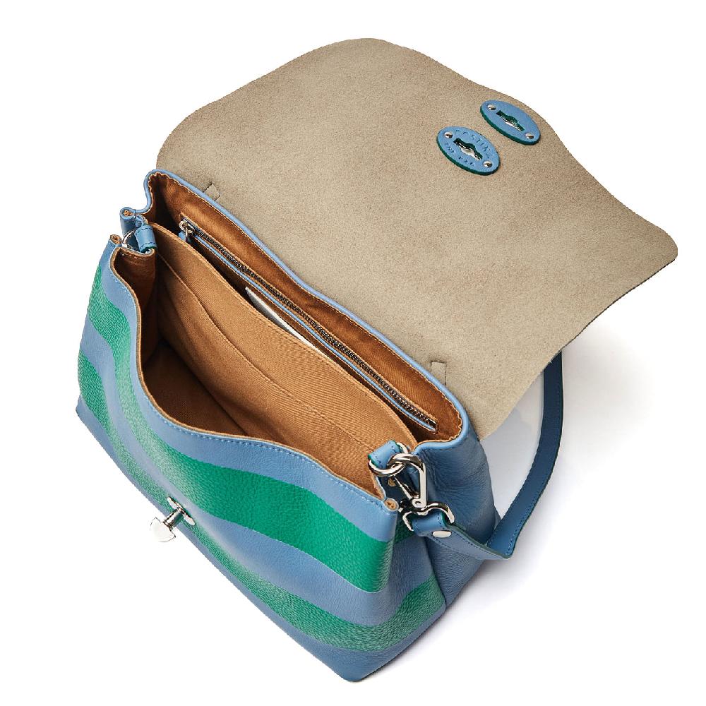 Zanellato BORSA POSTINA® SMALL IN PELLE MARTELLATA GREEN SMERALDO | Zanellato