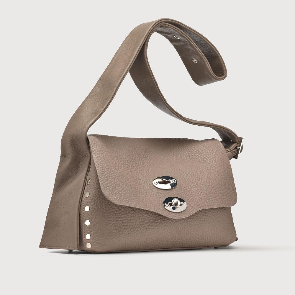 Zanellato BORSA POSTINA® SMALL IN PELLE MARTELLATA GREY CENERINO | Zanellato