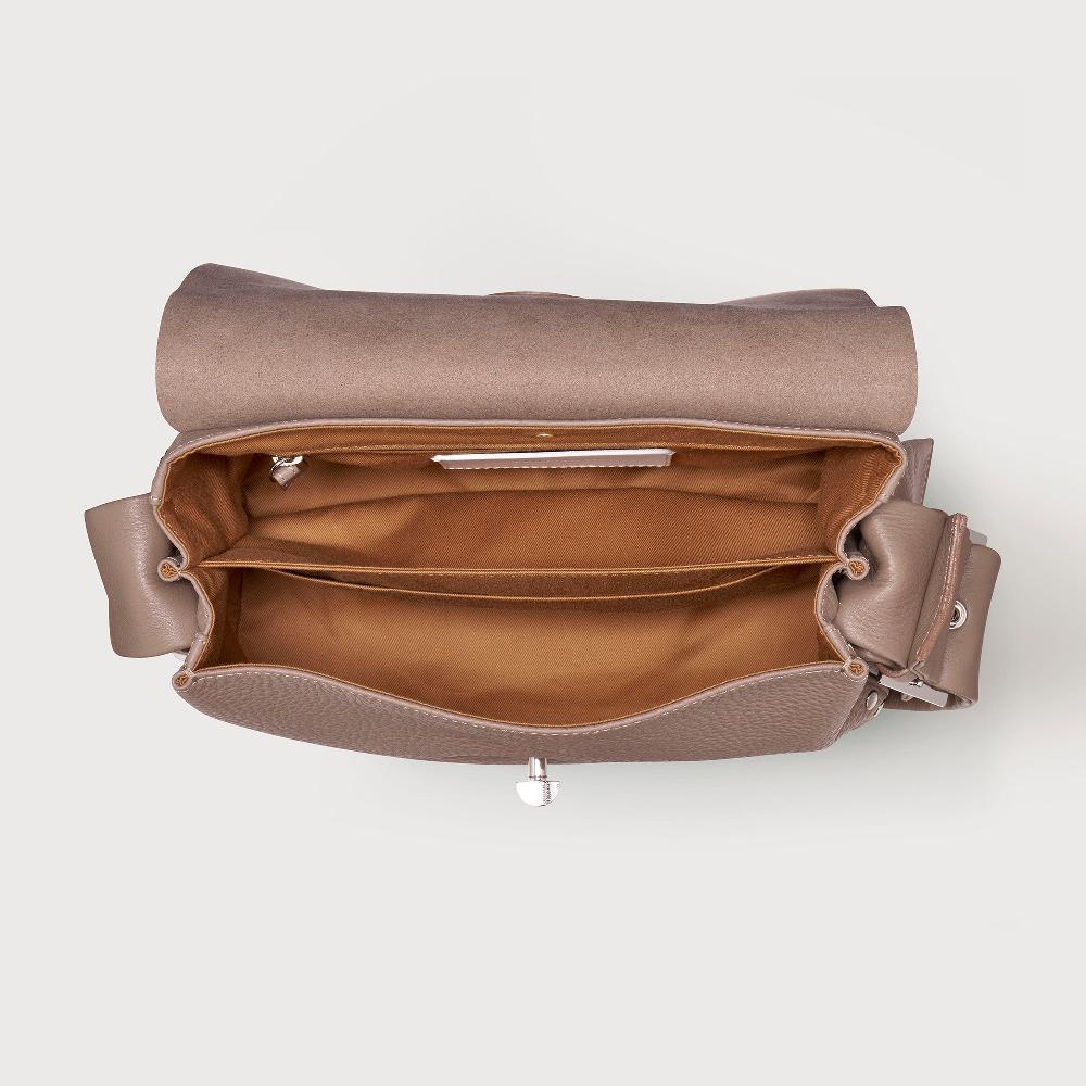 Zanellato BORSA POSTINA® SMALL IN PELLE MARTELLATA GREY CENERINO | Zanellato