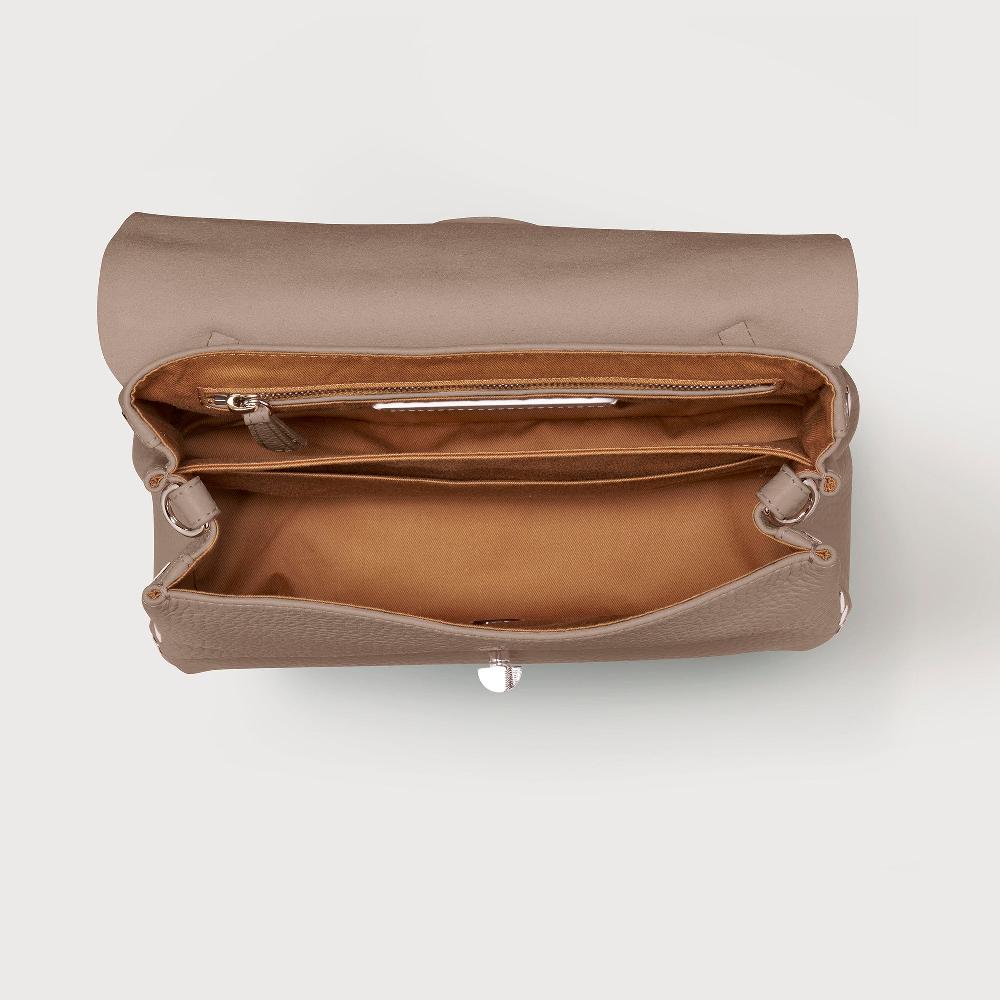 Zanellato BORSA POSTINA® SMALL IN PELLE MARTELLATA GREY CENERINO | Zanellato