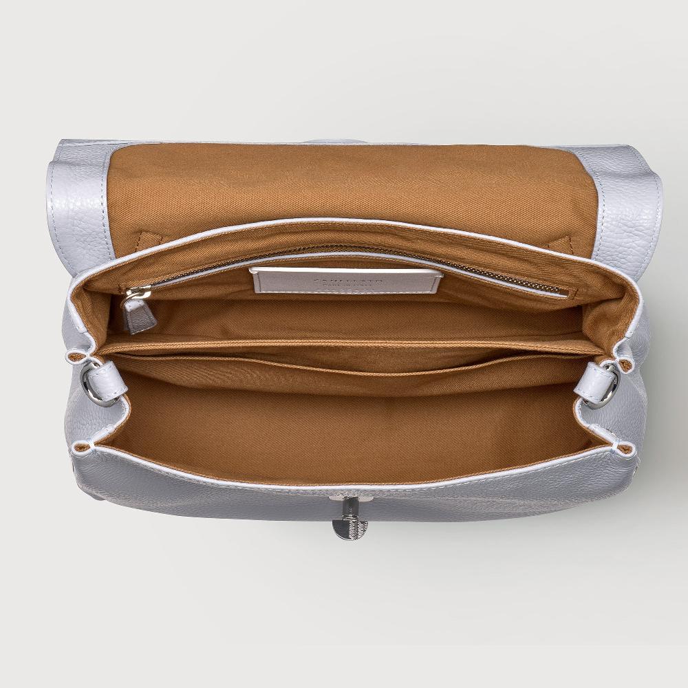 Zanellato BORSA POSTINA® SMALL IN PELLE MARTELLATA GREY CLOUD | Zanellato