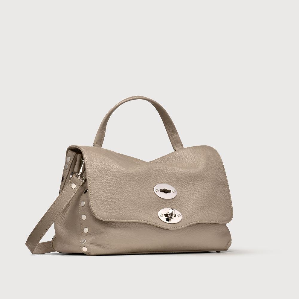 Zanellato BORSA POSTINA® SMALL IN PELLE MARTELLATA GREY CRETA | Zanellato