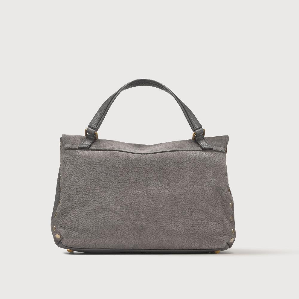 Zanellato BORSA POSTINA® SMALL IN PELLE MARTELLATA GREY FIAMMINGO | Zanellato