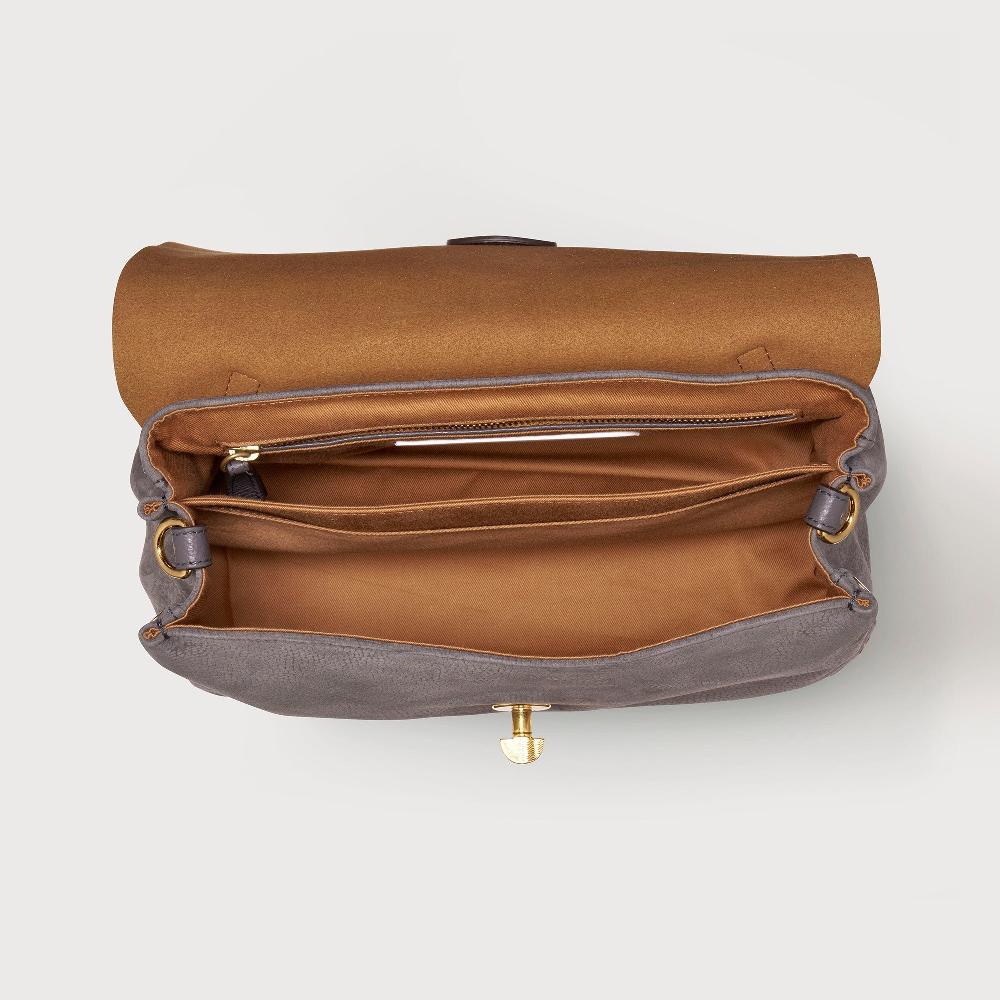 Zanellato BORSA POSTINA® SMALL IN PELLE MARTELLATA GREY FIAMMINGO | Zanellato