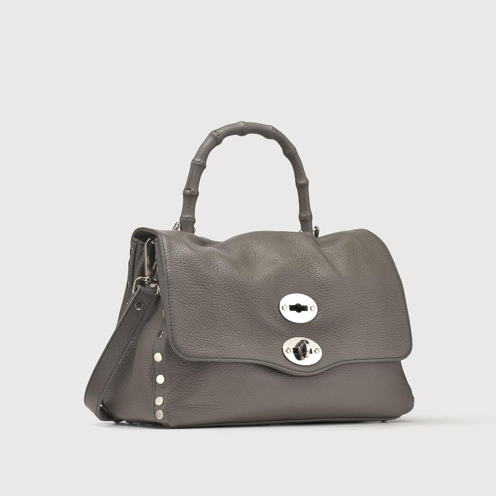 Zanellato BORSA POSTINA® SMALL IN PELLE MARTELLATA GREY MONTEBIANCO | Zanellato