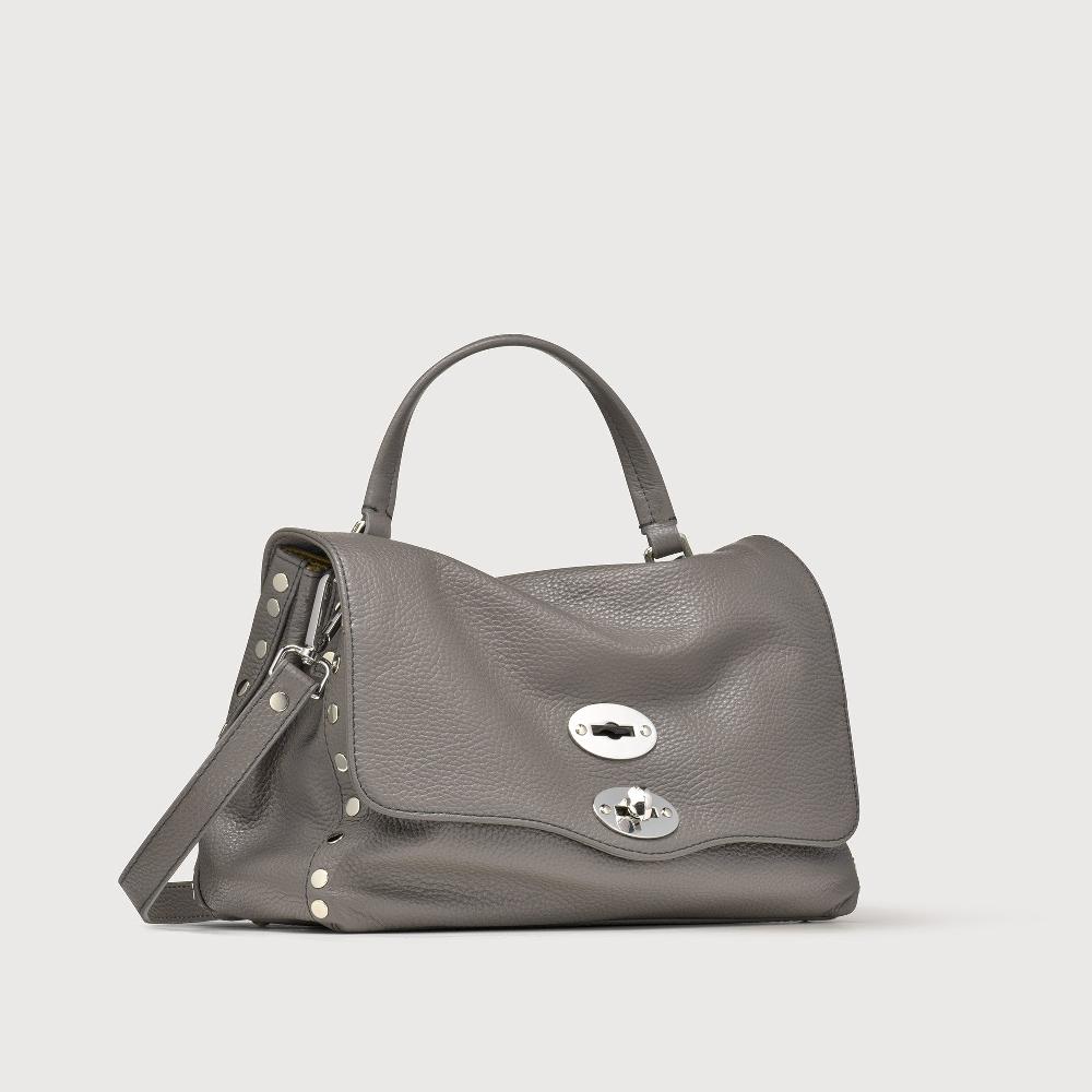 Zanellato BORSA POSTINA® SMALL IN PELLE MARTELLATA GREY MONTEBIANCO | Zanellato