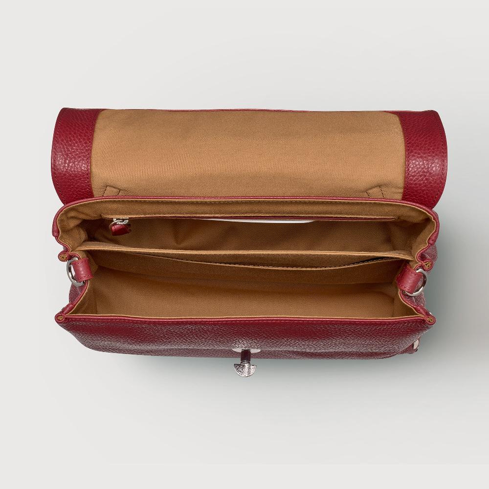 Zanellato BORSA POSTINA® SMALL IN PELLE MARTELLATA RED OPERA | Zanellato