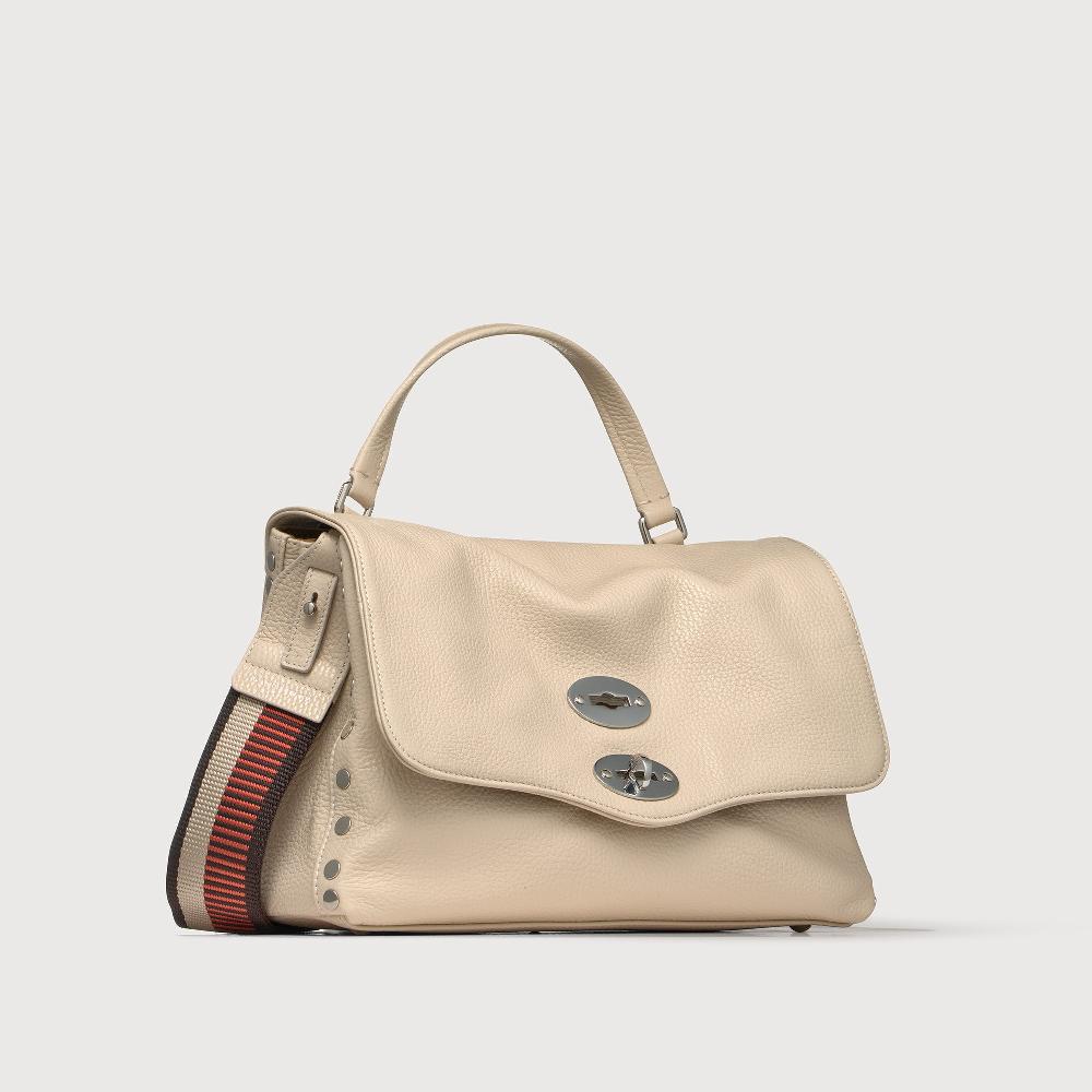 Zanellato BORSA POSTINA® SMALL IN PELLE MARTELLATA WHITE BIANCONE | Zanellato