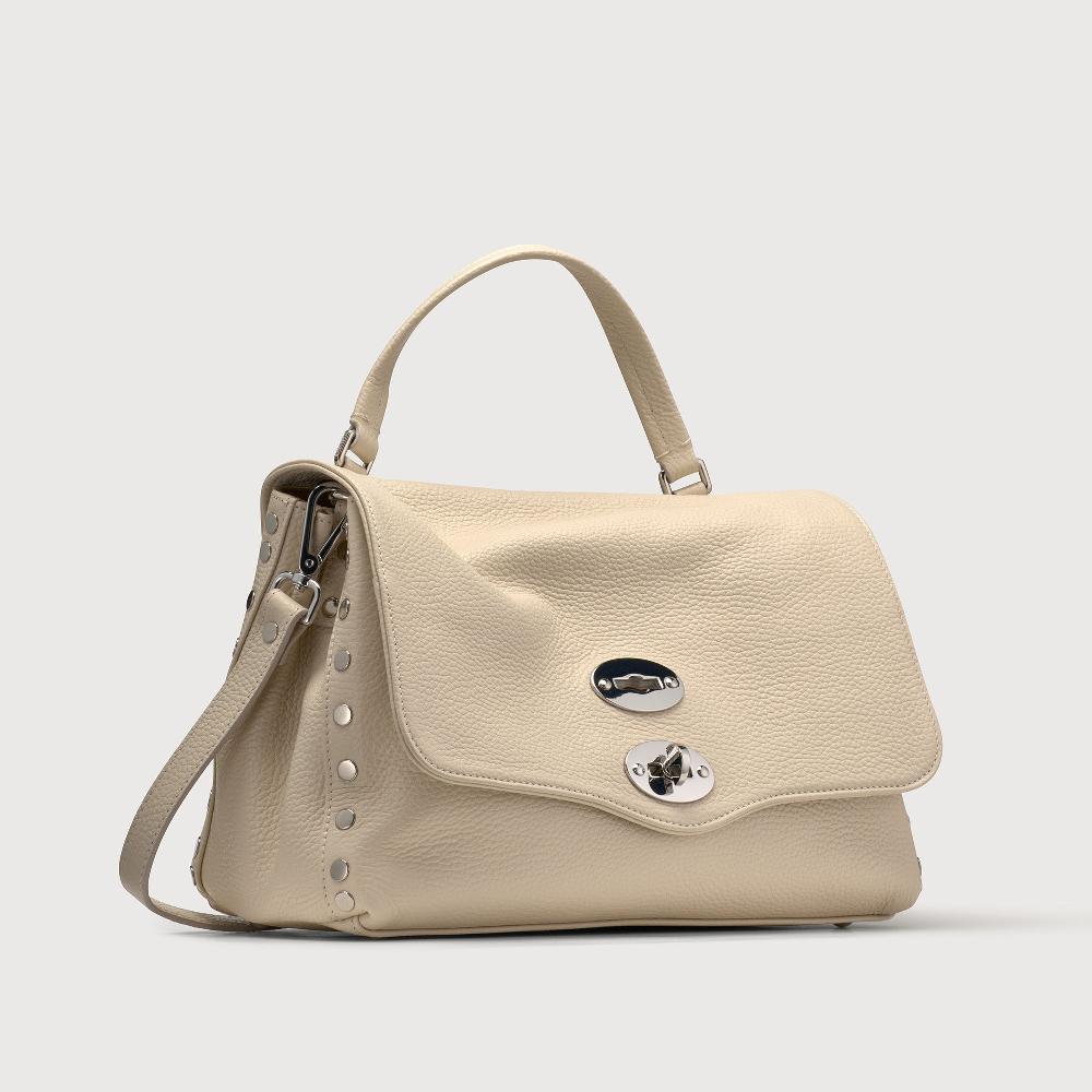 Zanellato BORSA POSTINA® SMALL IN PELLE MARTELLATA WHITE BIANCONE | Zanellato