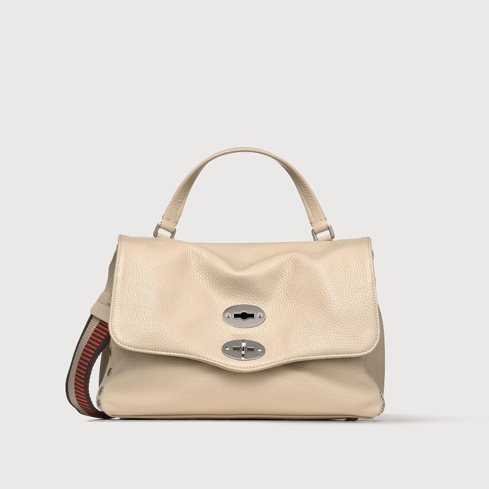 Zanellato BORSA POSTINA® SMALL IN PELLE MARTELLATA WHITE BIANCONE | Zanellato