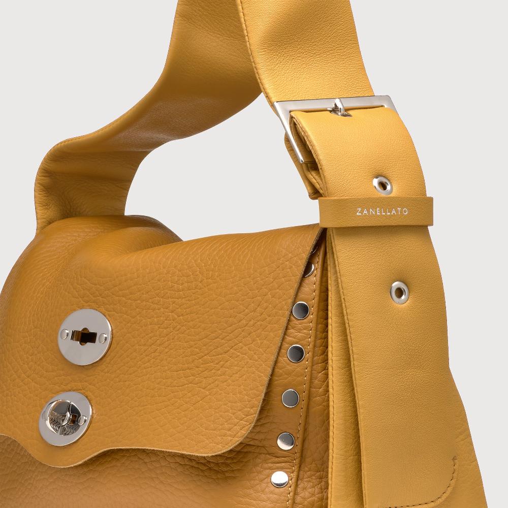 Zanellato BORSA POSTINA® SMALL IN PELLE MARTELLATA YELLOW GIALLONE | Zanellato