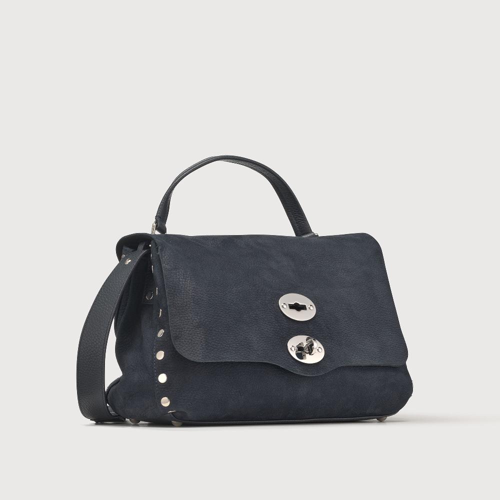 Zanellato BORSA POSTINA® SMALL IN PELLE NABUK BLUE NOTTE | Zanellato